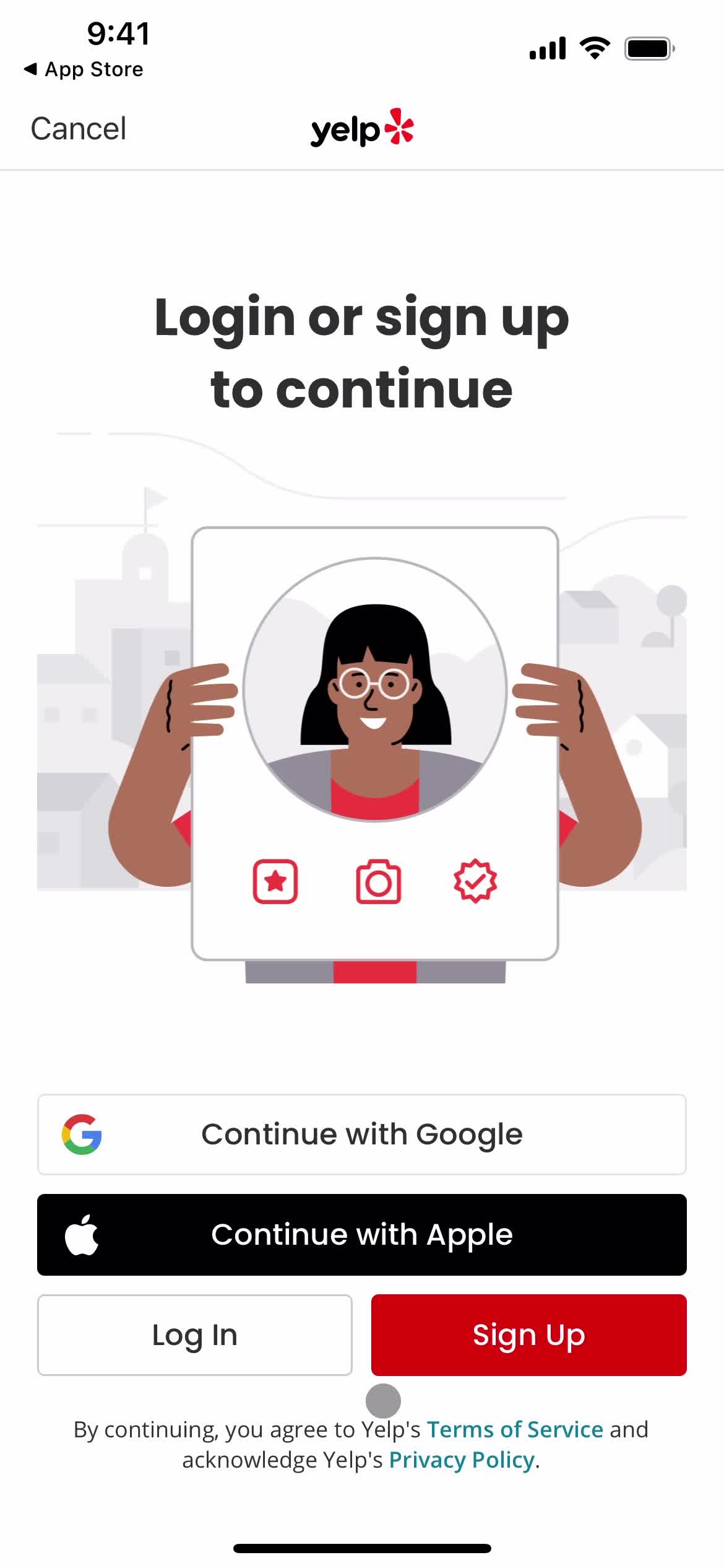 Yelp Android modernized onboarding flow
