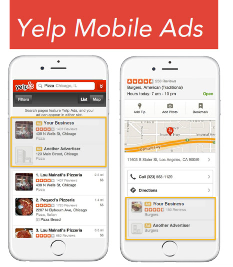 Yelp Mobile Web Before Redesign