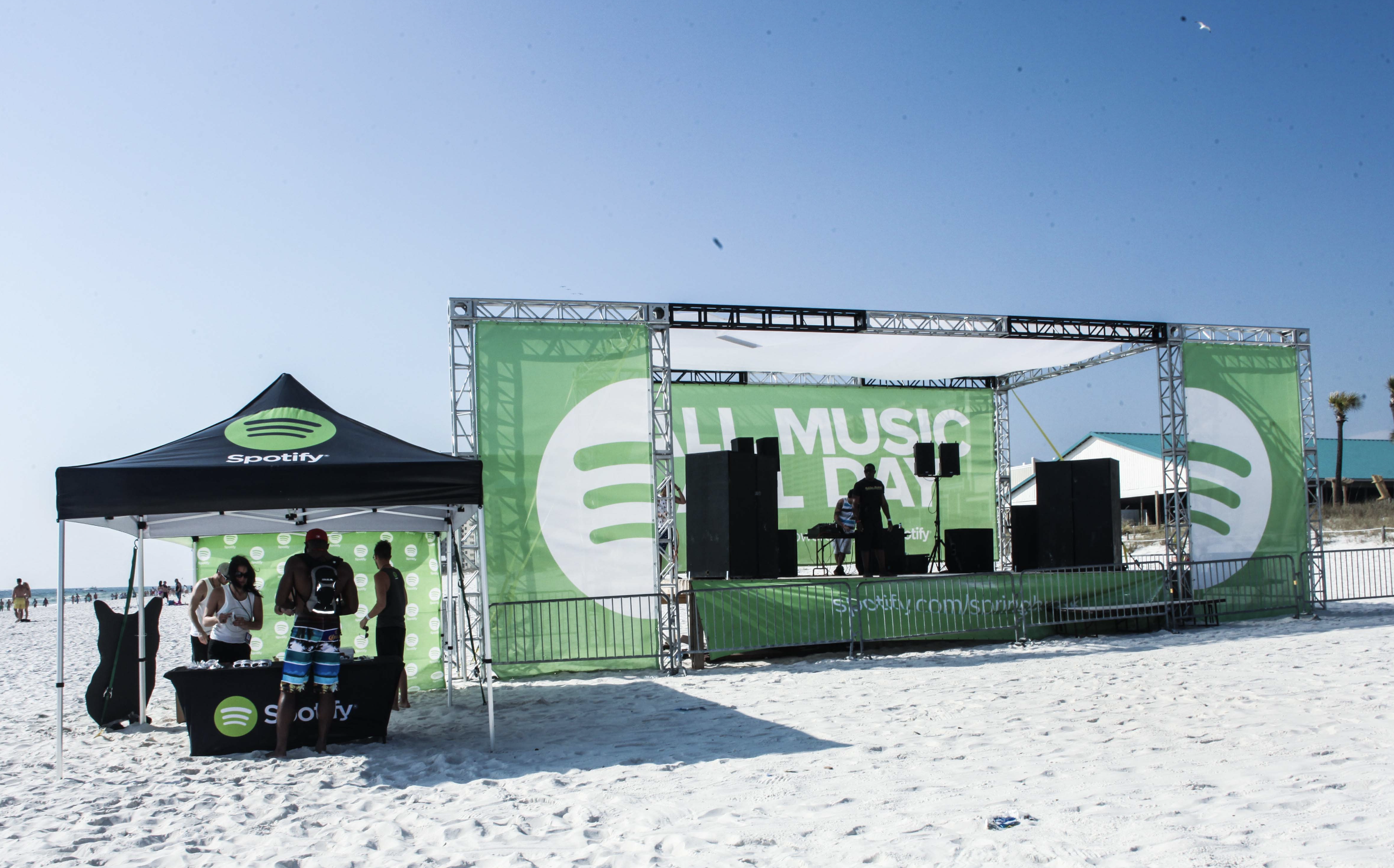 Spotify Spring Break beach stage activation