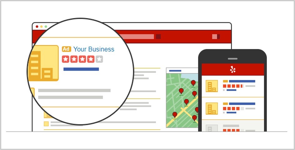 Legacy Yelp Mobile Ads Before Redesign